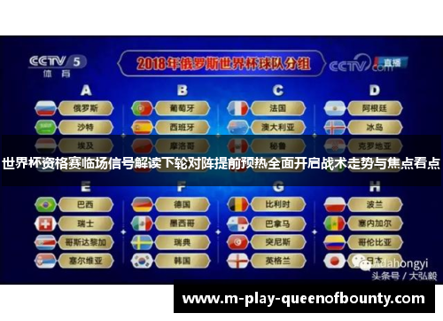 世界杯资格赛临场信号解读下轮对阵提前预热全面开启战术走势与焦点看点